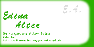 edina alter business card